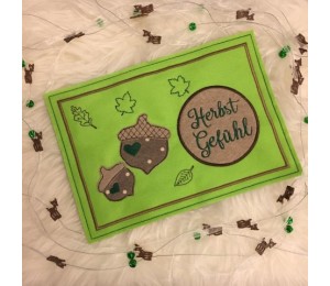 Stickdserie - ITH Mug Rugs Herbst